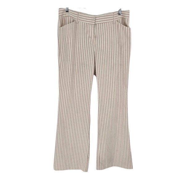 Express design studio Editor pink stripe dress pants womens size 8 business - Picture 1 of 9